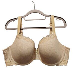 Ambrielle 42D Bra Organic Cotton Demi Underwire coverts to racer back foam cups